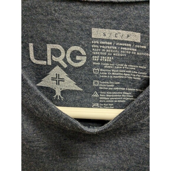 Lifted Research Group Cycle Logo Graphic Tee Men Size Small Heather Blue - Picture 3 of 3